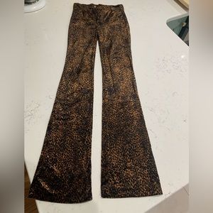 Betsey Johnson Size leopard velour pants